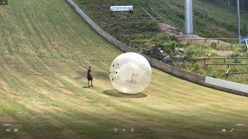 Zorbing an der Hochfirstschanze, Baden-Württemberg