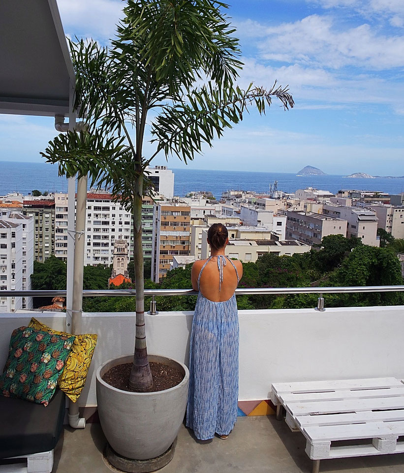 Laura overlooking copacabana