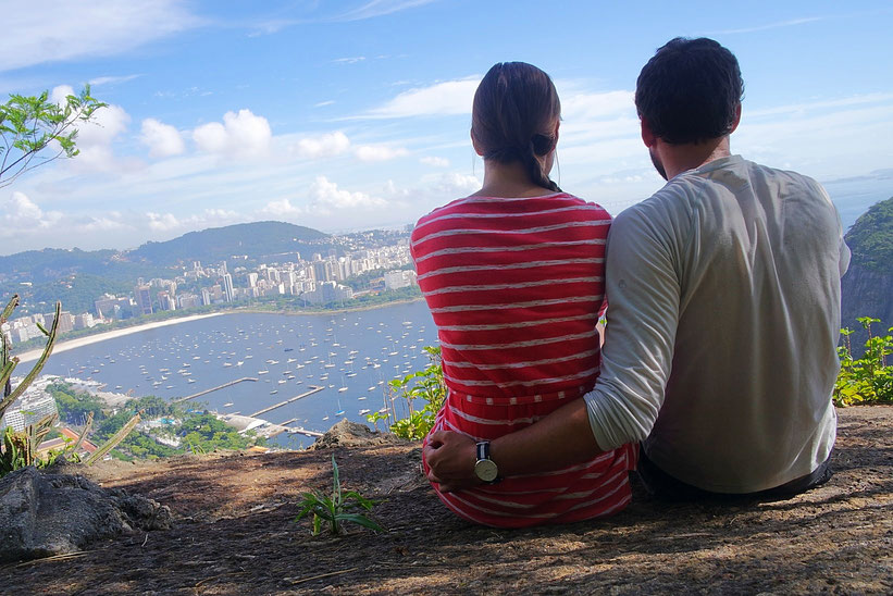 View of the sugar loaf and Rio from the mountain top