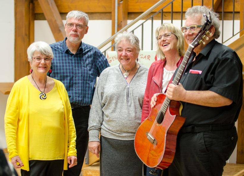 Foto KPJäckel   von links: Brigitte Gutmann, Detlef Spötter,Karin Jäckel, Heidrun Hurst, Gerd Birsner