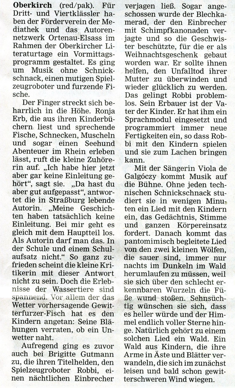 Mittelbadische Presse, Reif Medien, ARZ Oberkirch, am 19.10.2021