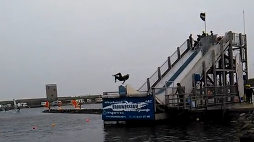 Water Jump Brouwersdam, Niederlande