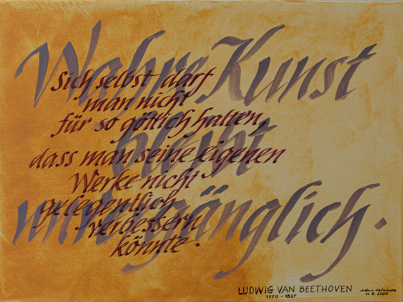 Heinz Grünauer, Kalligrafie