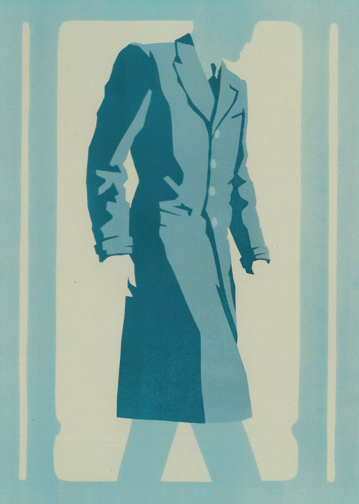 Maßmantel Berlin: Grafik eines Paletots bzw. Guards Coat des Künstlers Fab Gorjian