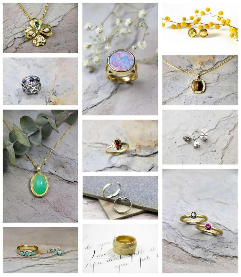 Umarbeitung von Schmuck, neues hergestellt mit Kundengold, Diamant, Saphir, Opal, Ring oder Anhänger