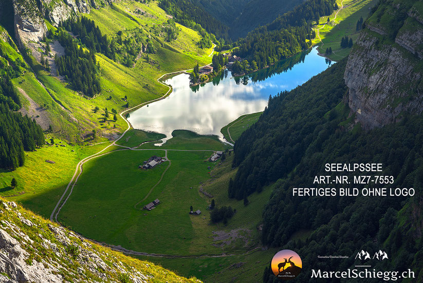 Seealpsee, Wandbild, Meglisalp