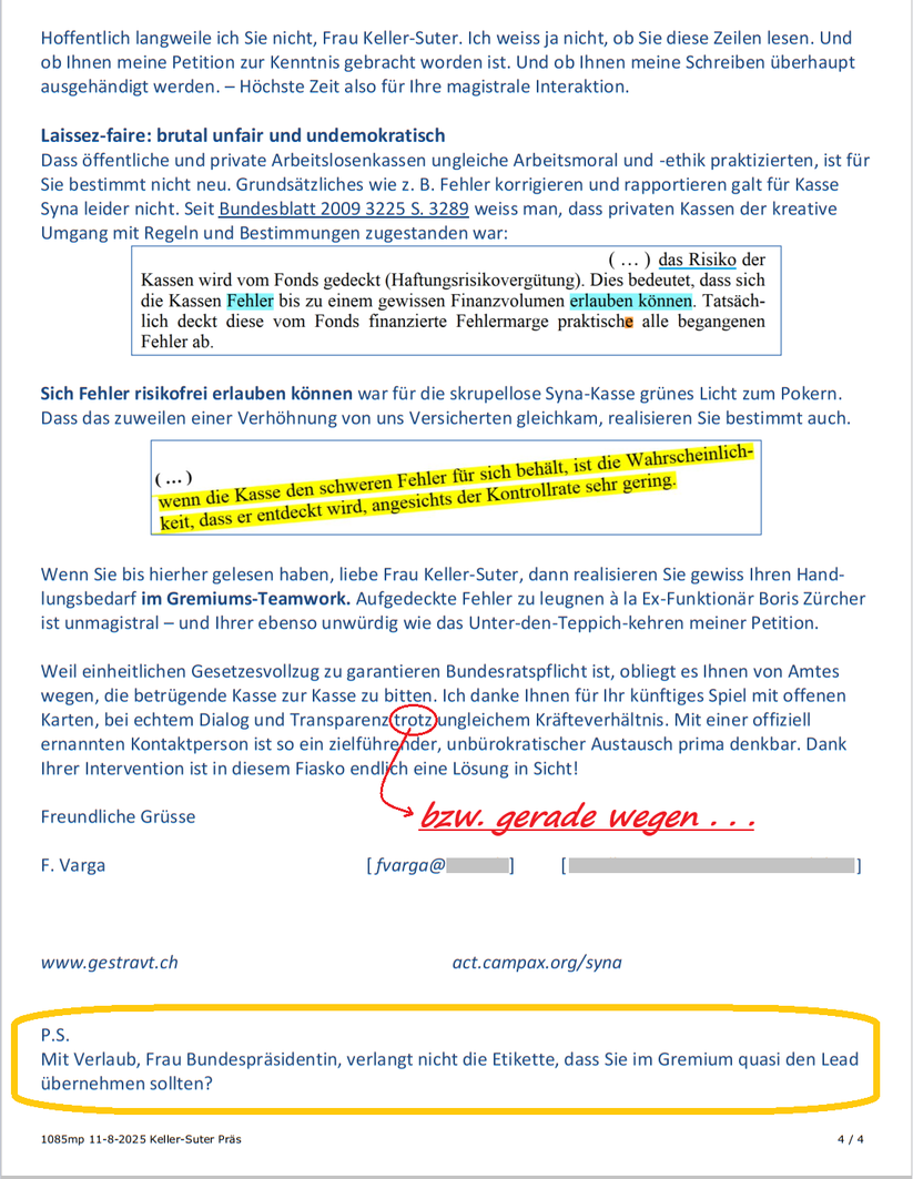 Gestravt Offenes Netzbuch Netzbuchbrief Kassenpfusch mediabulletin Kieser