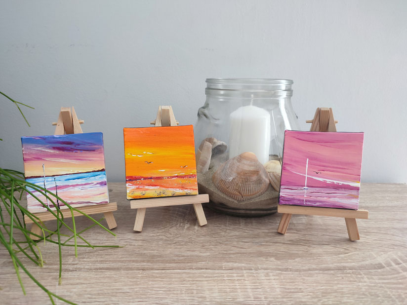 collection mini tableau charente-maritime - pièce unique et fait main par l artiste peintre Audrey Chal