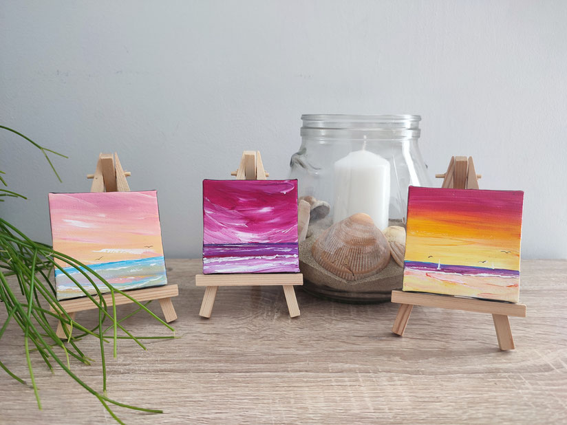 collection mini tableau charente-maritime - pièce unique et fait main par l artiste peintre Audrey Chal