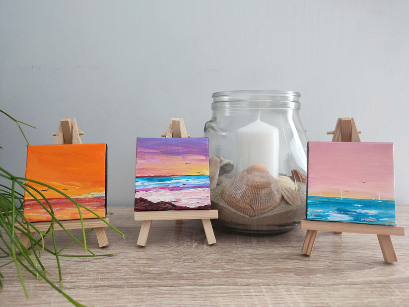 collection mini tableau charente-maritime - pièce unique et fait main par l artiste peintre Audrey Chal