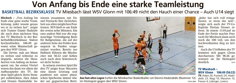 Bericht im Miesbacher Merkur am 23. Januar 2024 - Zum Vergrößern klicken