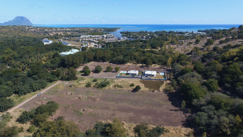 VUE AERIENNE VILLAS AMALA NOUVELLE RESIDENCE ILE MAURICE