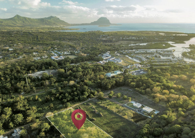 SiTUATION LE RAVINALE VILLAS AGENCE IMMOBILIERE JINVESTY  ILE MAURICE 