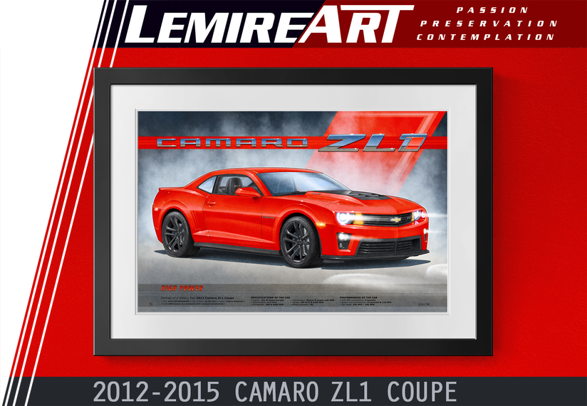 Camaro ZL1 art print 5th generation