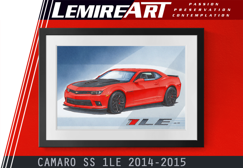 Pull Me Over Red Camaro 1LE 2014 2015 by Lemireart