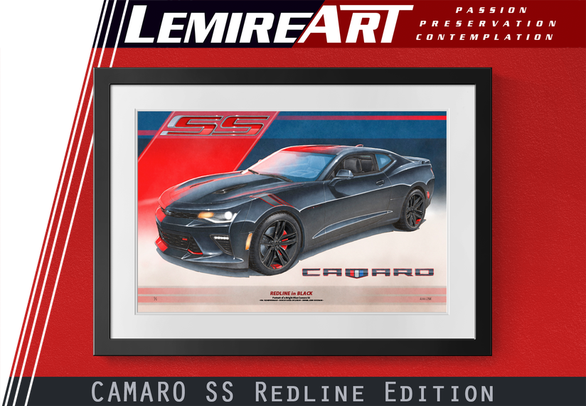 Camaro SS Redline Edition drawn portrait