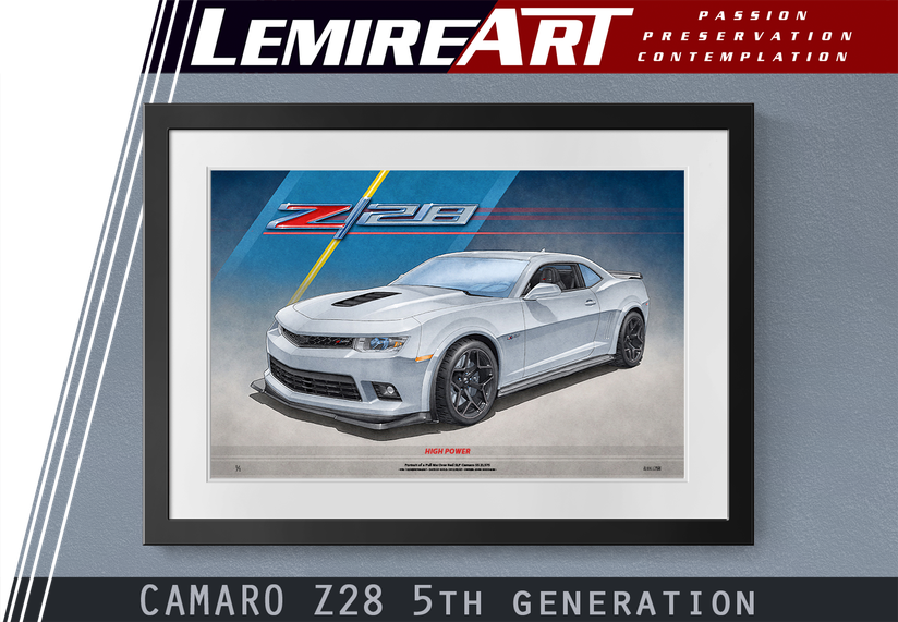Camaro Z28 art print 5th generation