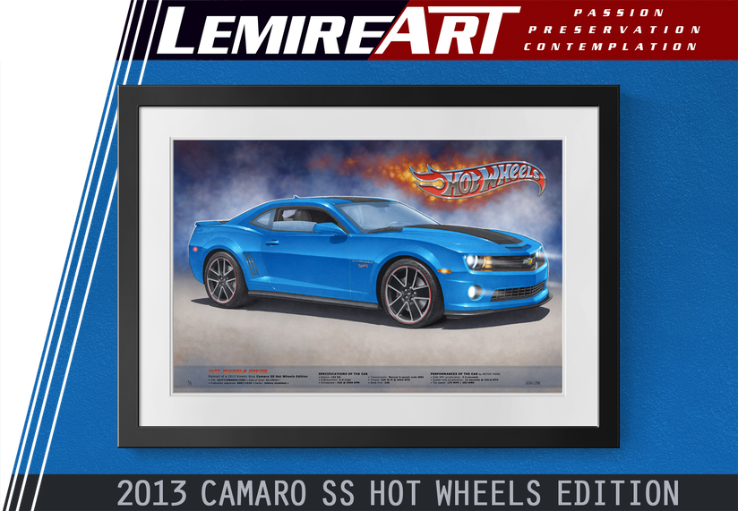Drawn portrait of a Corvette Grand Sport C7 coupe in admiral blue