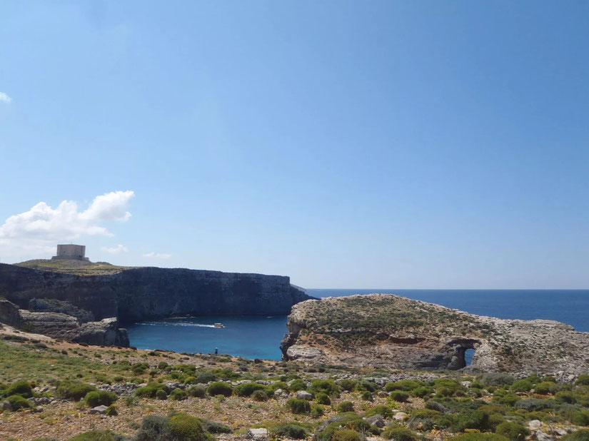 cliffs and sea,Comino, Malta