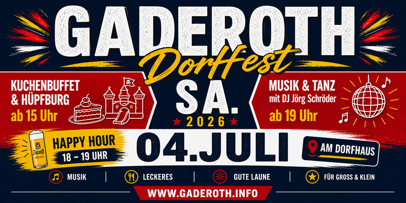Werbebanner Dorffest Gaderoth