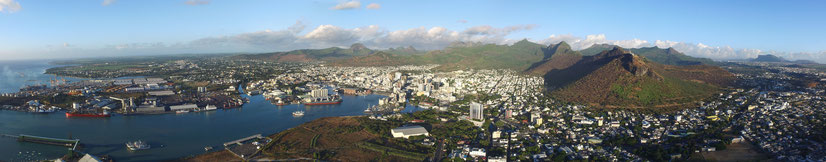 VUE DRONE PHOTO PORT LOUIS ILE MAURICE