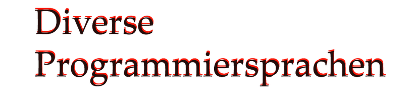 Diverse, verschiedene Programmiersprachen