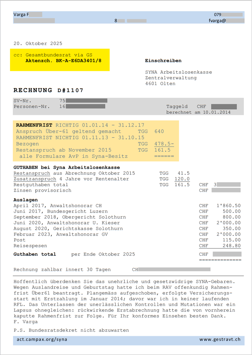 Gestravt Offenes Netzbuch Netzbuchbrief Kassenpfusch Netzbuchmail Ueli Kieser