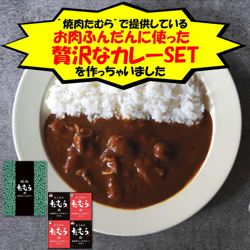 炭火焼肉たむらのお肉が入ったカレー ギフトセット