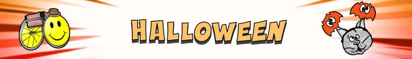 Logo Halloween uit de jeugdstrip van Mr Peeves.