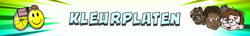 Logo Kleurplaten uit de jeugdstrip van Mr Peeves.