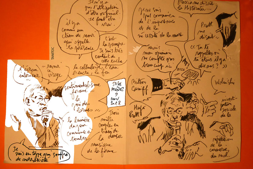 Rencontre publique avec Jose Muñoz animée par Henri Landré, novembre 2018 {Impressions d'Europe, Nantes}