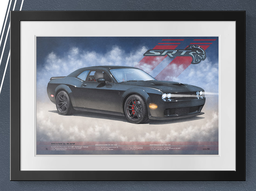 2018 Dodge Challenger Hellcat Wide Body by Alain Lemire Lemireart