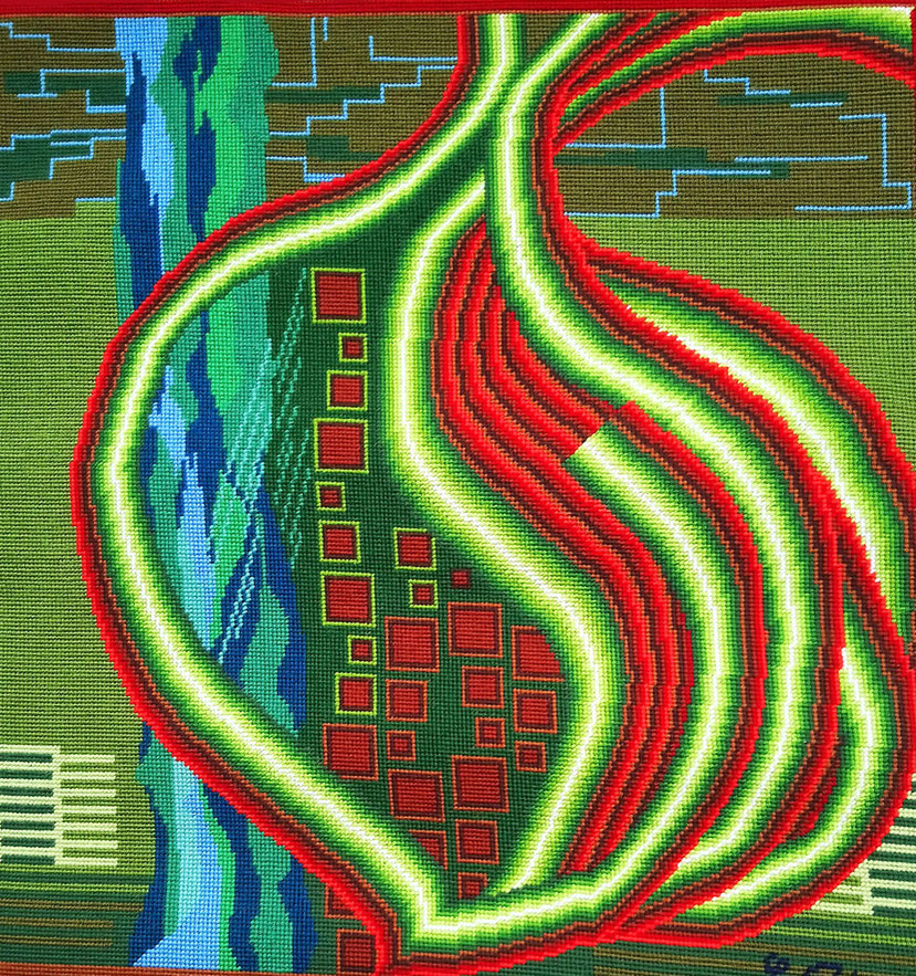 Ombiliqué, Plante 04 - Tapisserie - 70 x 70 