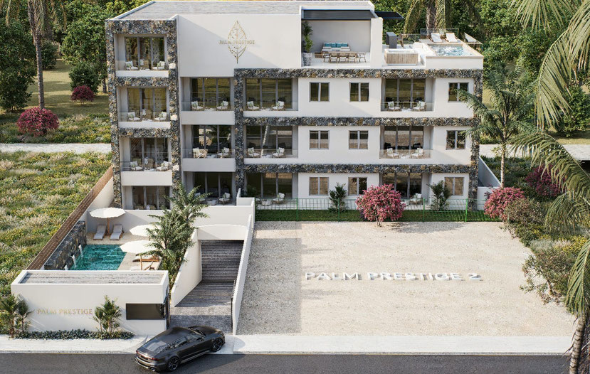 nouvelle résidence d'appartements de luxe PALM PRESTIGE à Mont Choisy proche Golf et Grand baie à l'île Maurice