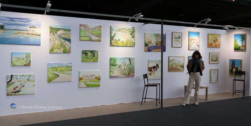 Exposition de peinture d'Anne-Mrie Leroux à Nice, paysage, marine, animaux.