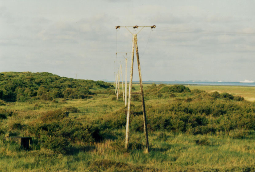 um 1985 , Stromversorgung zur Domäne Bill ,  Foto © Hennrick Wäcken