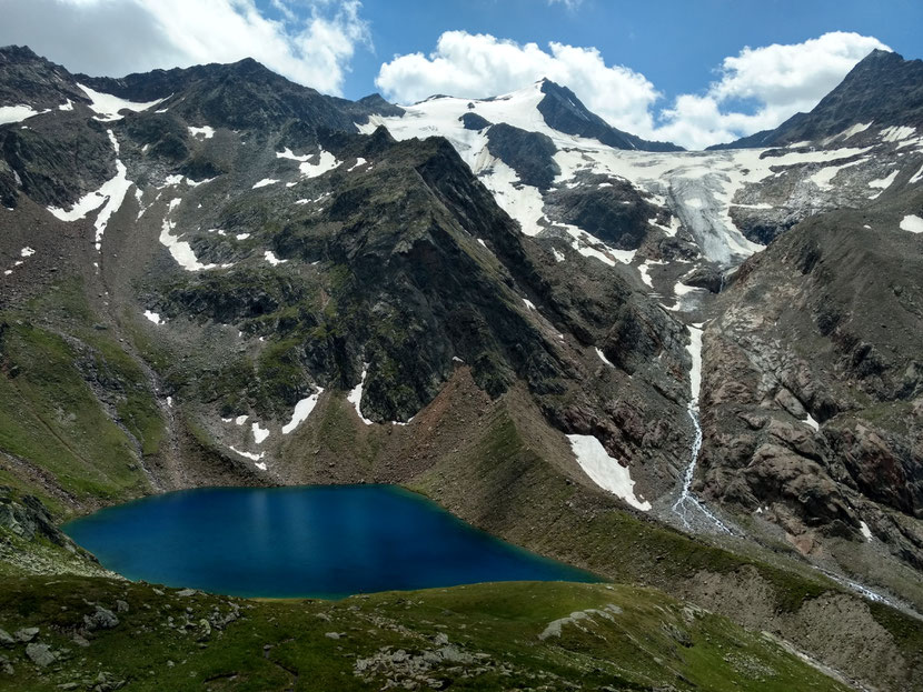 Das nächste Highlight: Blaue Lacke und Wilder Freiger (3.418m)