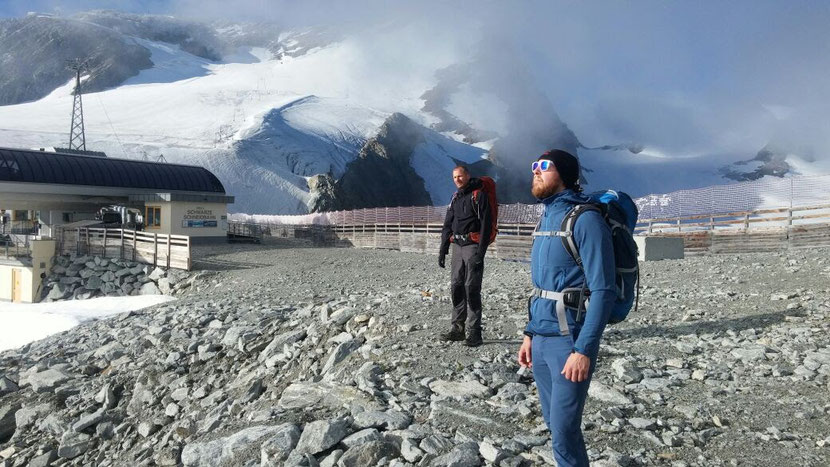 Im Skigebiet in Sölden auf 3.000m