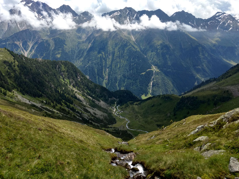 Toller Talblick kurz vor der Regensburger Hütte