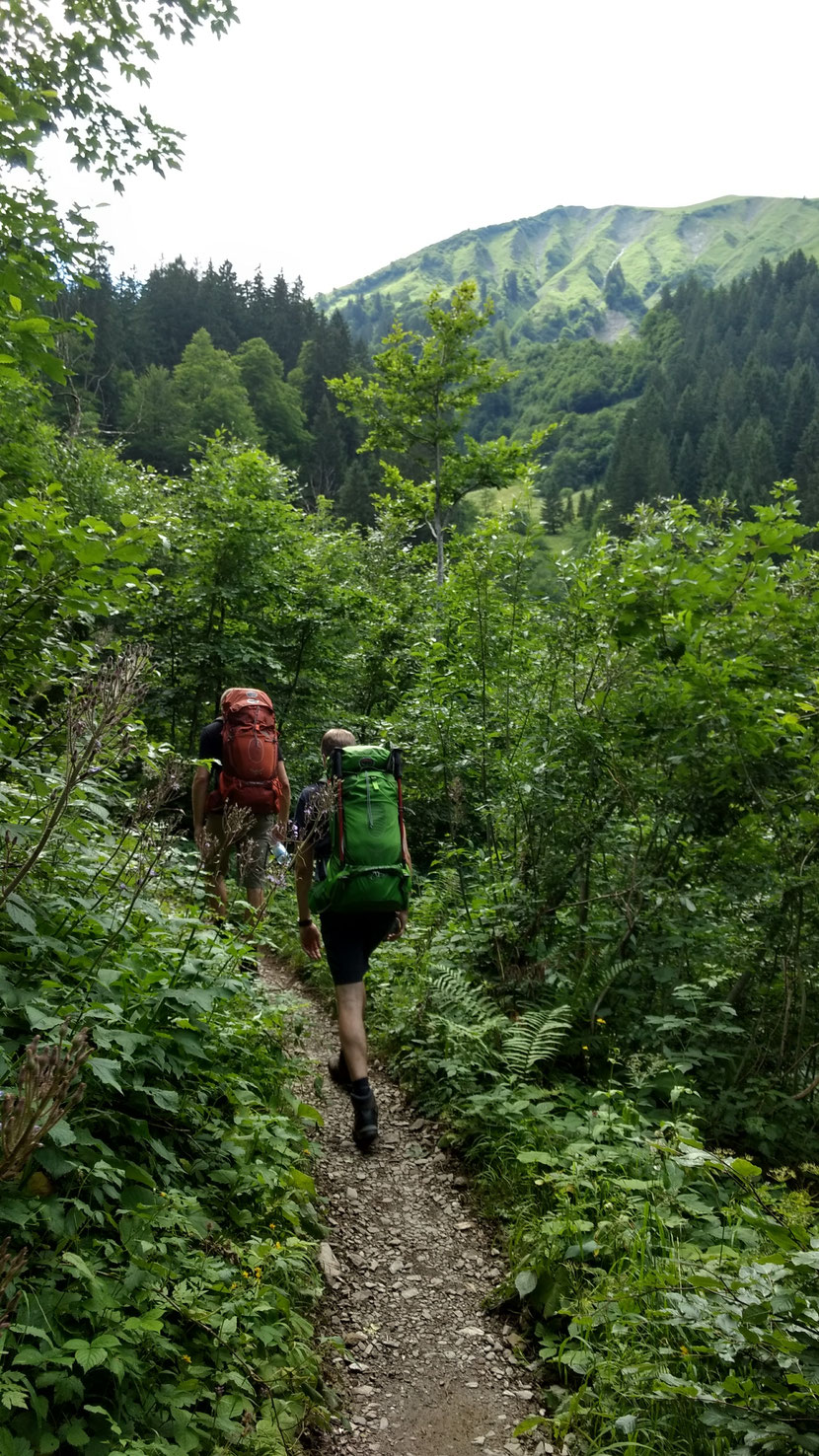 Aufstieg zur Kemptner Hütte