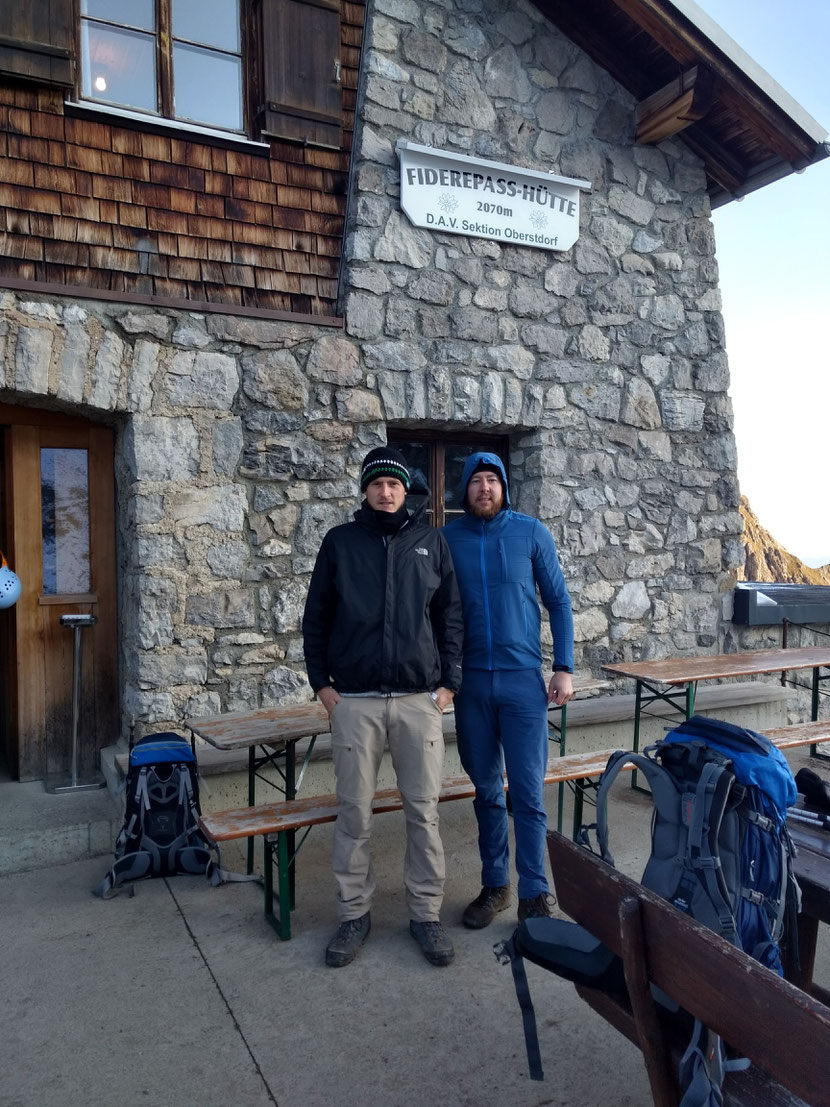 Morgens an der Fiderepasshütte bei -1 Grad