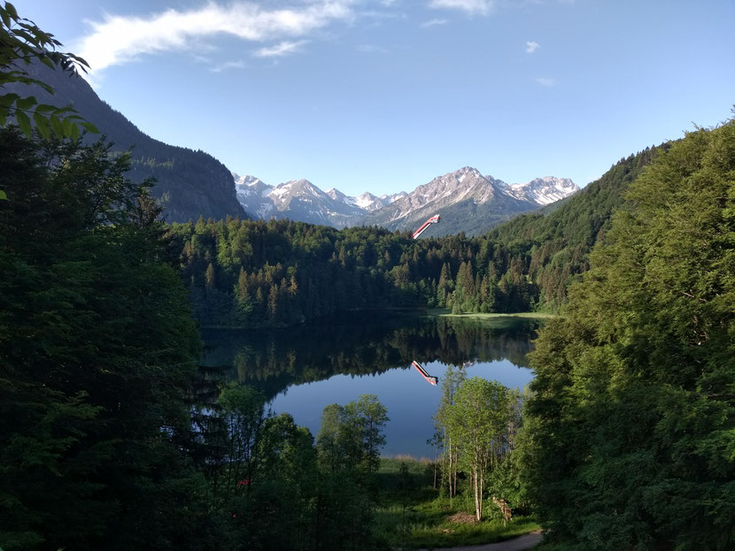 Freibergsee mit Skiflugschanze