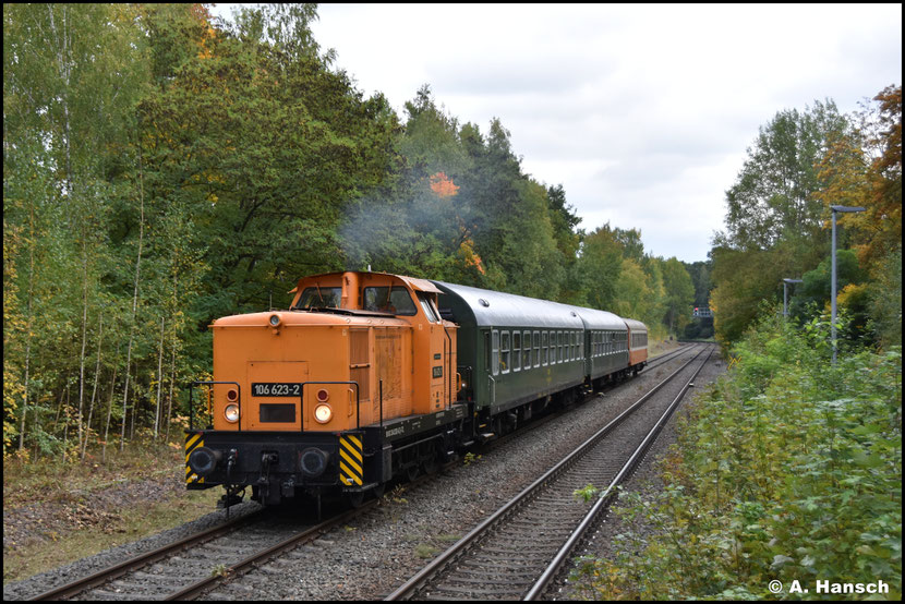 Nach kurzem Halt am Signal ging es auf Befehl weiter