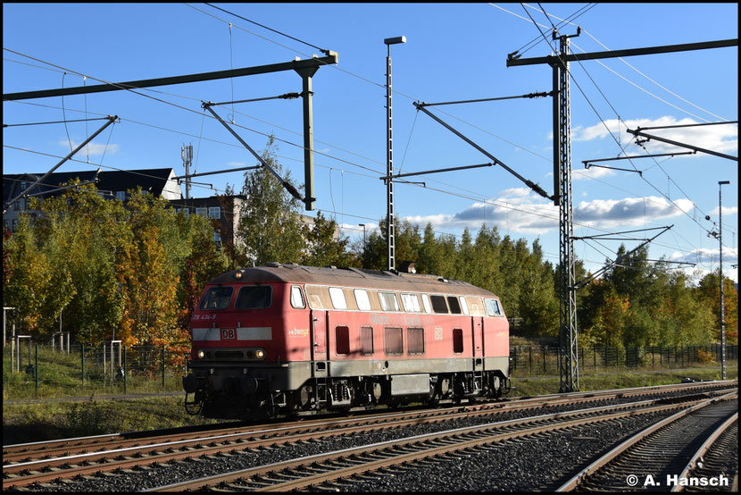 218 434-9 erreichte den Hbf. 