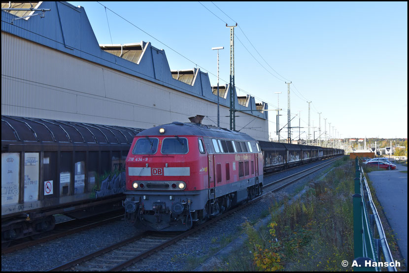 Die Maschine aus dem DB Mietpool sollte den leeren Stahlzug abholen