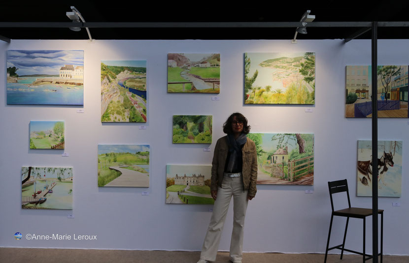 Exposition de peinture d'Anne-Marie Leroux à Nice, paysage,marine, animaux.