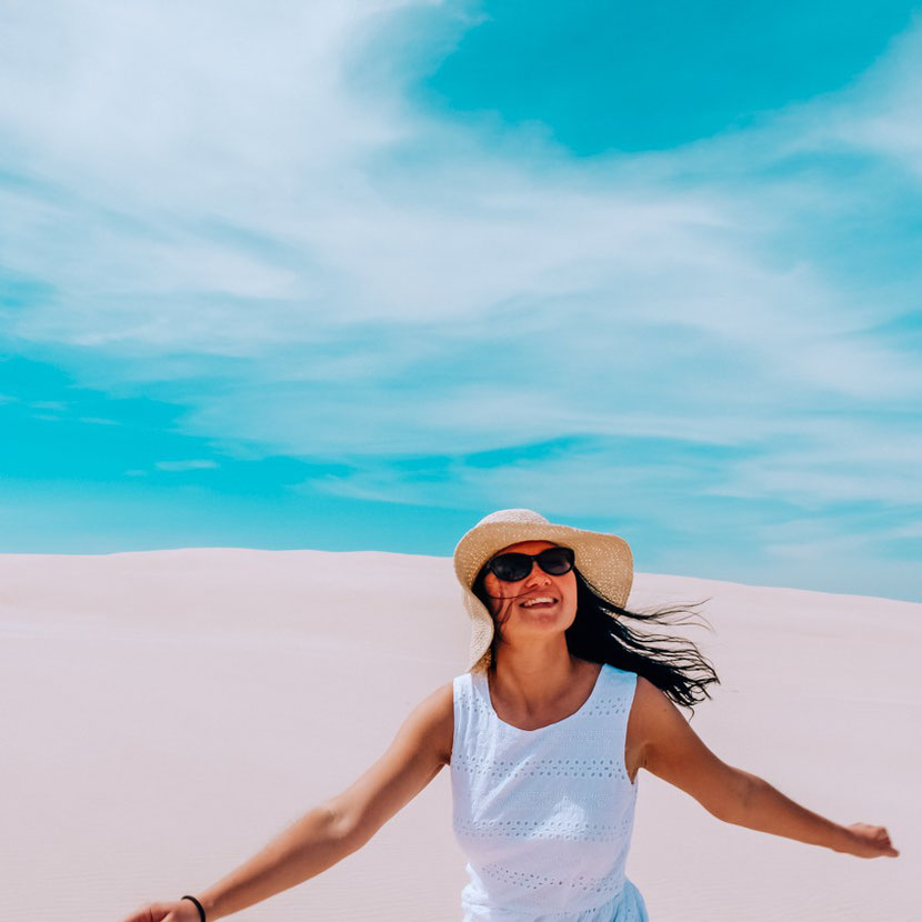 it's me dancing in Poland sand dunes in Slowinski National Park
