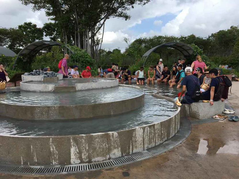 Sembawang hot spring park in Singapore