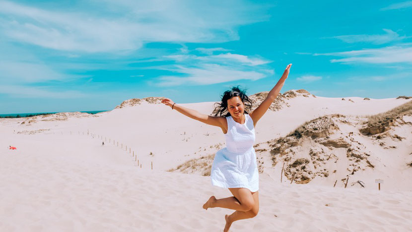 pure happiness in Slowinski National Park in Poland 