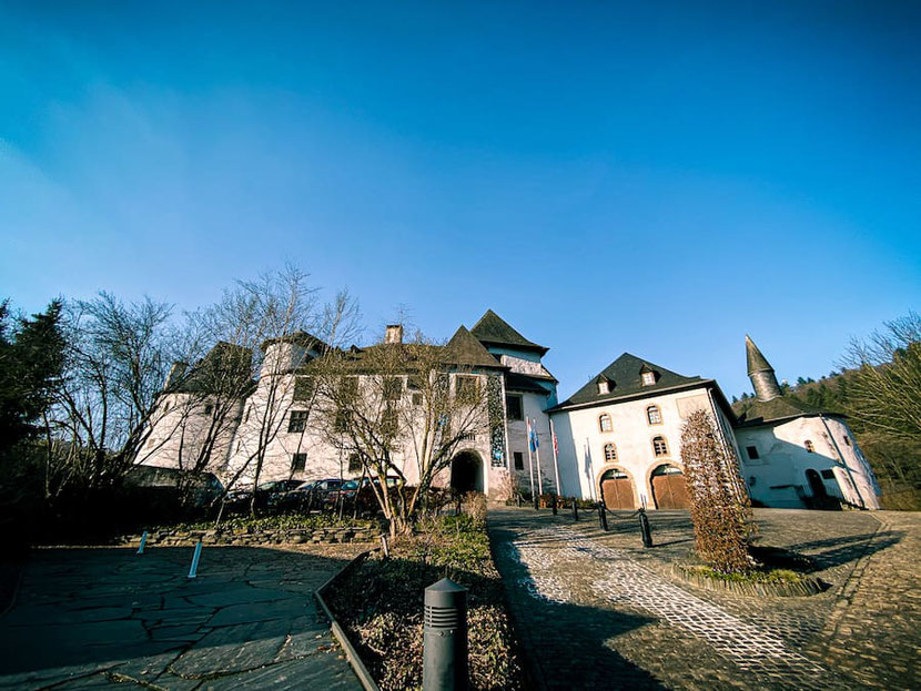 Clervaux Castle in Luxembourg country 